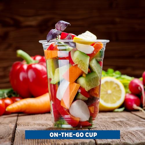 Freshware Clear Plastic Cups [100 Pack - 16 oz] Disposable Cups for Iced Coffee, Smoothie, Milkshake, Cold Drinks - size: 16 oz. [100PK]