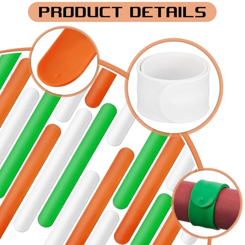 Charniol 12 Pieces Gift Wrapping Paper Roll Holder, Green, Orange, White - color: Green, Orange, White