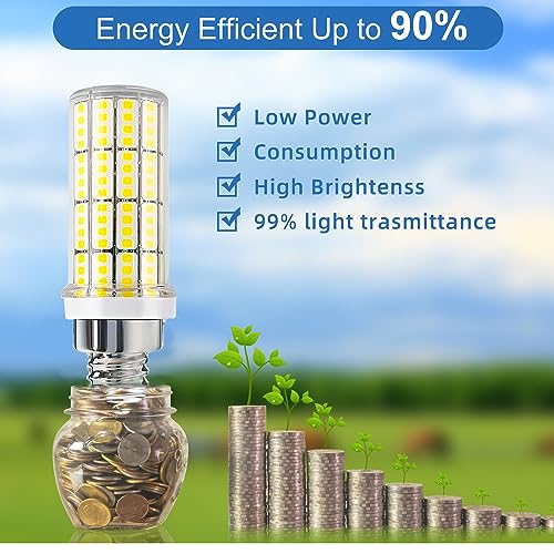 RIUVAO 4 Pack E12 Led Bulb 200w Equivalent Chandelier Light Bulbs Bright E12 LEDs Candelabra Bulb 5000k Daylight White 2500lm Led Light Bulb for Chandeliers, Ceiling Fan, Pendant, Wall sconces - color: Yellow