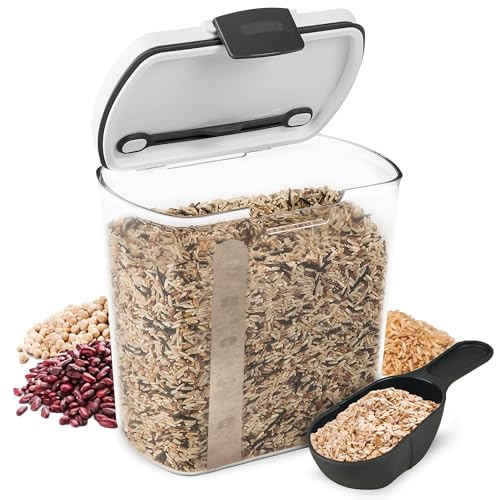 ProKeeper 2.5-Quart Grain Storage Container with Hinged Lid, Clear – BPA-Free, Airtight Seal, 5.5 x 7.65 x 7.25, 1 Piece (Pack of 3) - size: 1 Piece (Pack of 3)