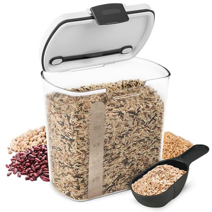 ProKeeper 2.5-Quart Grain Storage Container with Hinged Lid, Clear – BPA-Free, Airtight Seal, 5.5 x 7.65 x 7.25, 1 Piece (Pack of 3) - size: 1 Piece (Pack of 3)