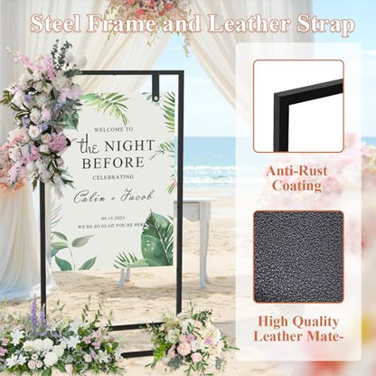 Wedding Sign Holder, Black - color: Black