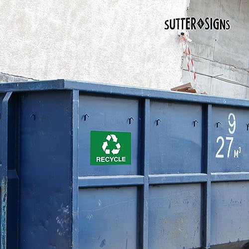 Recycle Stickers, 7" x 10" (Pack of 4) - size: 7" x 10" (Pack of 4)