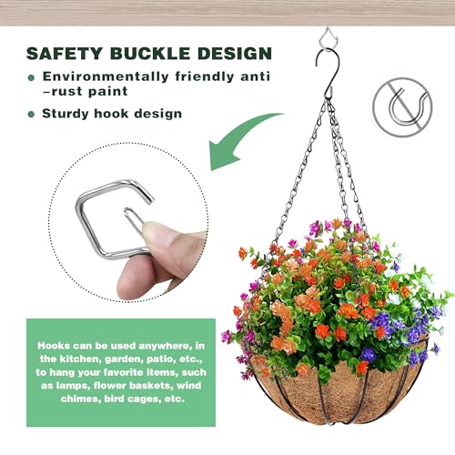 35 Pack 304 Stainless Steel Ceiling Hooks for Plants, Locking Clip - size: 35