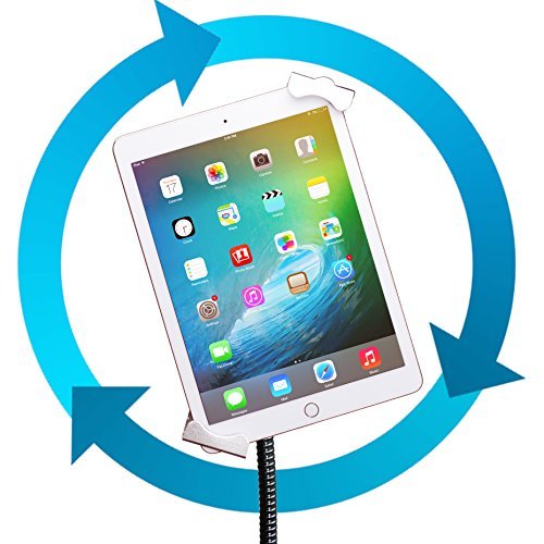 Gooseneck Floor Stand - CTA Compact Security Gooseneck Floor Stand for Tablets with Lock and Key Security System for iPad 7th/ 8th/ 9th Gen 10.2", iPad Pro 12.9", and Surface Pro 4 (PAD-SCGS)