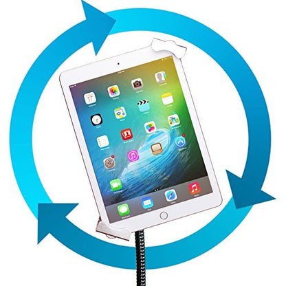 Gooseneck Floor Stand - CTA Compact Security Gooseneck Floor Stand for Tablets with Lock and Key Security System for iPad 7th/ 8th/ 9th Gen 10.2", iPad Pro 12.9", and Surface Pro 4 (PAD-SCGS)