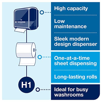 Tork Matic Paper Towel Dispenser, White, H1, One-at-a-Time Dispensing, Elevation Range, 5510202 - style: Dispenser - White