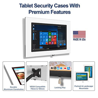 Security Anti-Theft Acrylic VESA Case for Dell 10" 11" 12" Tablet with Free Wall Mount Kit (Black, Latitude 10 - ST2) - color: Black, size: Latitude 10 - ST2