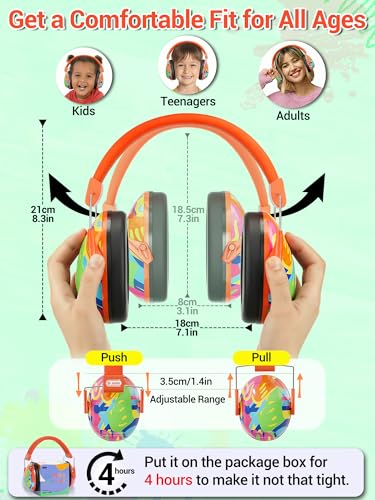 Dr.meter Toddler Ear Protection Noise Cancelling Headphones for Kids Autism - color: Print Dazzling