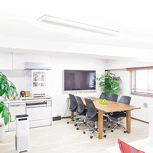 ANTLUX 110W 8FT LED Wraparound Ultra Slim Strip Lights, 12600LM, 5000K, 8 Foot LED Garage Shop Lights, Flush Mount Warehouse Office Ceiling Lighting Fixture, Fluorescent Tube Replacement, 2 Pack - color: 5000K Daylight White