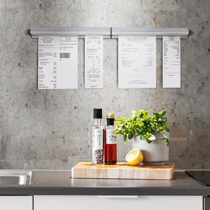 Ticket Holder for Restaurant, 16/18/24/28/30" Ticket Check Rack Restaurant Order Receipt Holder Ticket Rail Display Slide Ticket Rack for Commercial Kitchen Cafes Pubs Bars (18 Inch) - size: 18 Inch