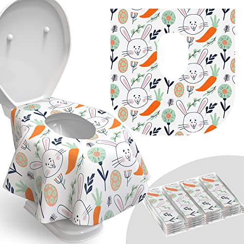 Relyo Disposable Toilet Seat Cover for Travel, Kids, 20 Pack, Bunny - color: Easter Bunny