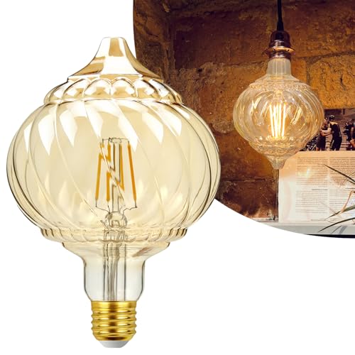 4W Filament 2700K Warm Lights,Non-Dimmable E26 Lamp Base,1-Pack - color: Golden Pumpkin Warm White(non-dimmable)