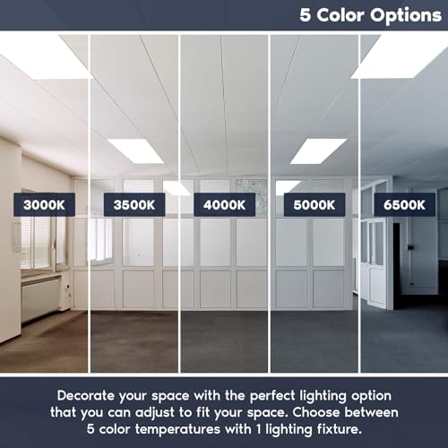 LUXRITE 2x4 FT LED Flat Panel Light, LED Drop Ceiling Lights (8 Pack) - size: 8 Count (Pack of 1)