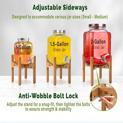 ZPirates Drink Dispenser Stand - Adjustable, Medium