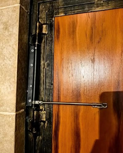 Automatic Door Closer for Home Easy to Install with Arm, Screw, Wrench - color: Black, size: 1 Pack