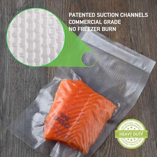 Wevac Vacuum Sealer Bags 8x12" 100 Quart for Food Saver Vacuum Seal machine - size: 8"x12" 100 Count