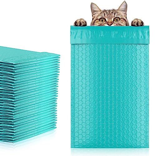 Poly Bubble Mailers, 7,25 x 11 Inch Teal Padded Mailers, Self Seal Shipping Envelopes, Lightweight Poly Mailer Bags, Waterproof Mailing Bags, Pack of 200 - color: Teal, size: 7,25" x 11" / 200 Pack