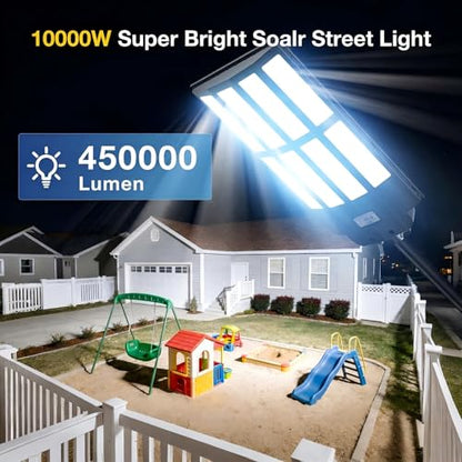 OKPRO Solar Street Light Outdoor, IP66 Waterproof Solar Lights Outdoor - size: 10000-2P
