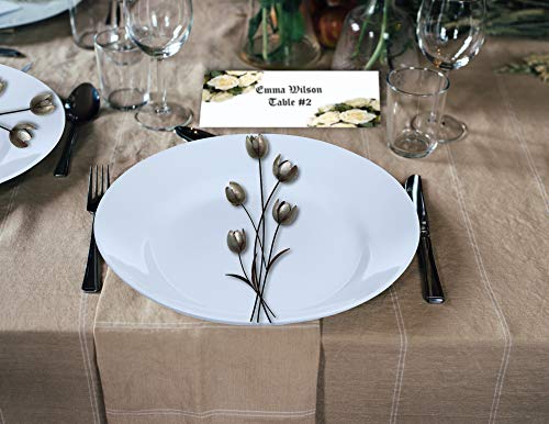 Hamilco White Tent Place Cards 3.5x11-80lb Cover Heavyweight Pre-Scored Folded Name Cards for Meetings, Events, Banquets, Weddings & Conferences (1800 Pack) - size: Size 3 1/2" x 11" - White (Pack of 18)