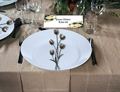 Hamilco White Tent Place Cards 3.5x11-80lb Cover Heavyweight Pre-Scored Folded Name Cards for Meetings, Events, Banquets, Weddings & Conferences (1800 Pack) - size: Size 3 1/2" x 11" - White (Pack of 18)