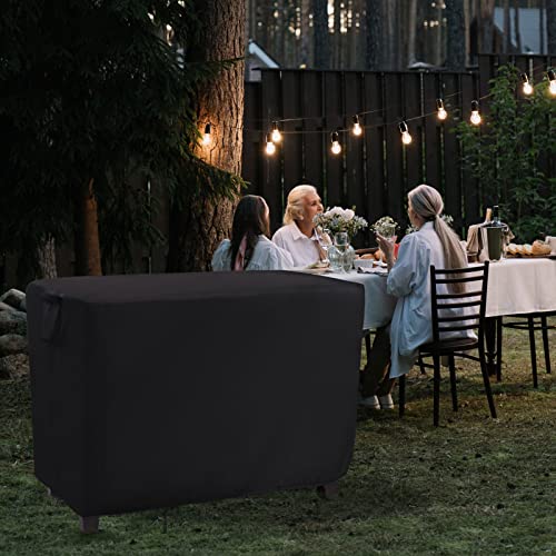 Patio Prep Table Cover for 52 Inch Keter Unity XL Portable Outdoor Table, Waterproof Outdoor Bar Table Cover, for Outdoor Grill Cart Pizza Oven Table - 52 x 22 x 33 Inch - size: 52" x 22" x 36"