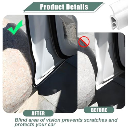 Osilly 33FT PVC U-Shaped Car Door Edge Guards, White - color: White, size: Style B-32FT