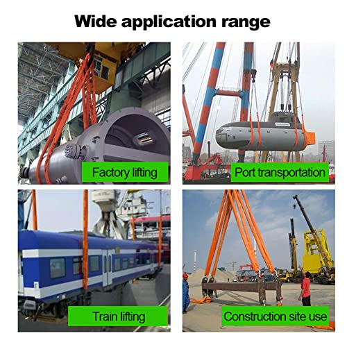 Green Polyester Endless Round Sling Heavy Duty Poly Lifting Sling 5300lbs Vertical Capacity, 9 Feet Length, Pack of 4 - size: 4 Pack