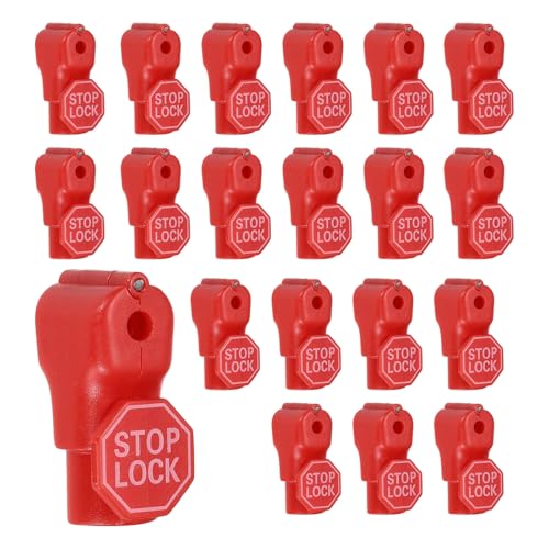Peg Hook Locks PC Magnet Anti-Theft Pegboard 4.5mm Red 20Pcs - color: Red, size: 4.5mm