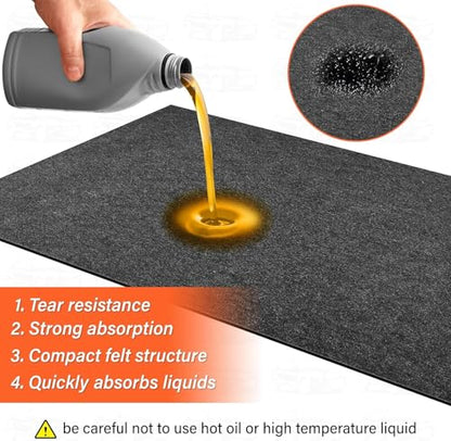 60 X 72 In Garage Floor Mat Under Car,Oil Spill Mat,Premium Maintenance mat - size: GFM-60x72IN