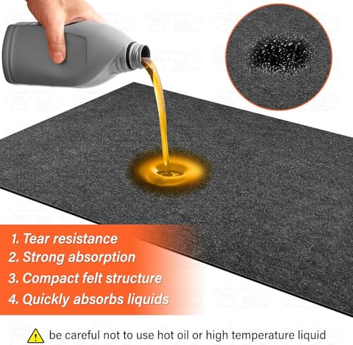 60 X 72 In Garage Floor Mat Under Car,Oil Spill Mat,Premium Maintenance mat - size: GFM-60x72IN