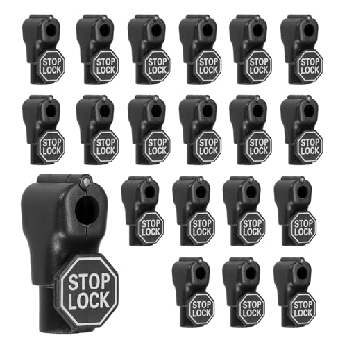 Peg Hook Locks PC Magnet Anti-Theft Pegboard 7mm Black 20Pcs - color: Black, size: 7mm