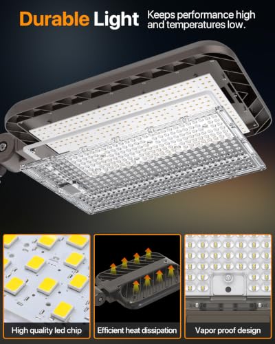 300W LED Parking Lot Light 4,5000LM 5000K Slip Fitter Mount - size: 300W