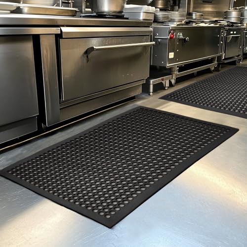 Extra Large Rubber Doormat - 2 Pack 32x47 inches Drainage Mats - size: 2 Pack - 32 x 47 Inches
