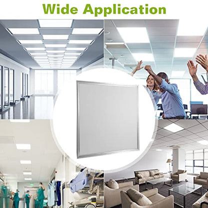 2x2FT LED Flat Panel Light, 48W White LED Drop Ceiling Light Fixtures, 4800LM/7000K Dust-Proof LED Troffer Light Lay in Fixture for Office (1Pcs) - color: 1Pcs