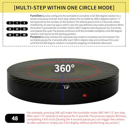 15.8In Remote Large Motorized electric turntable Rotating platform Photography Turntable Motorized lazy susan Base giratoria para for Photography,3D Scanner,Heavy duty display(Load Range:220~500lbs) - size: 15.8inch/Black/500Lbs Load