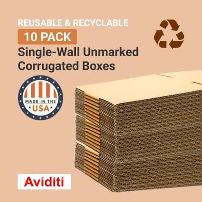 BOX USA Shipping Boxes Medium 36"L x 24"W x 4"H 10-Pack - Corrugated Cardboard Box for Moving, Mailing, Packing, Packaging and Storage