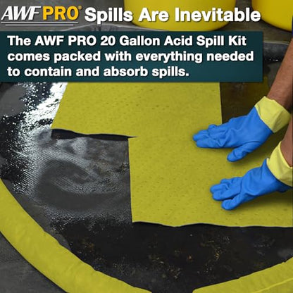 AWF PRO 20 Gallon Hazmat Spill Kit, 59 Pieces - size: Hazmat Spill Kit