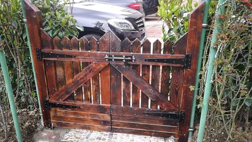 T-Strap Shed Hinge Gate Strap Heavy Duty Hinge Door Barn Gates Hinges(6, 8 inch) - size: 8 Inch