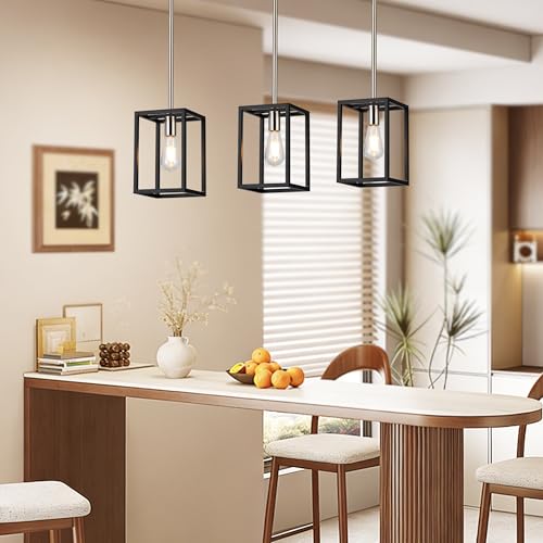 Single 1 Light Black and Brushed Nickel Modern Industrial Pendant Lighting Fixture Hanging Ceiling Light for Dining Room Living Room - color: Black & Brushed Nickel, size: 1 Lights