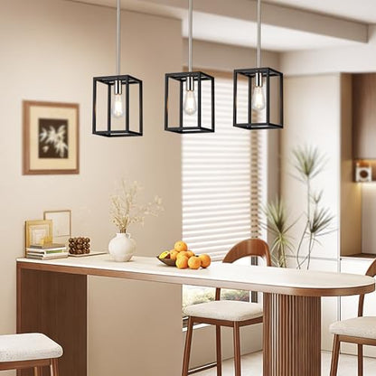 Single 1 Light Black and Brushed Nickel Modern Industrial Pendant Lighting Fixture Hanging Ceiling Light for Dining Room Living Room - color: Black & Brushed Nickel, size: 1 Lights