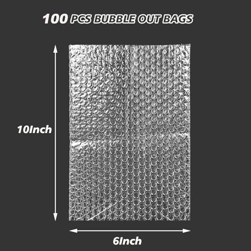 100pcs Bubble Pouches Wrap, 6'' x10'' Clear Bubble Pouch Bags for Fragile, Double Walled Moving Supplies Bubble Out Bags for Storage Wrapping, Dishes China Plates, Shipping and Packing - size: 6X10''-100PCS
