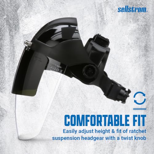 Sellstrom DP4 Anti-Fog Clear Tint Face Shield & Flip-Up IR Visor ANSI Z87.1 - style: Shade 5 Infrared Visor