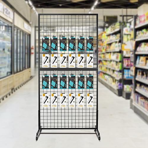 NectaCol Grid Wall Panels, 2 Packs 3'x 6' Grid wall Panels Stand with T-Base, Black Wire Gridwall Display Rack, Craft Show Display Rack, Art Gridwall Display Stand - size: 2 Packs 3'x 6'