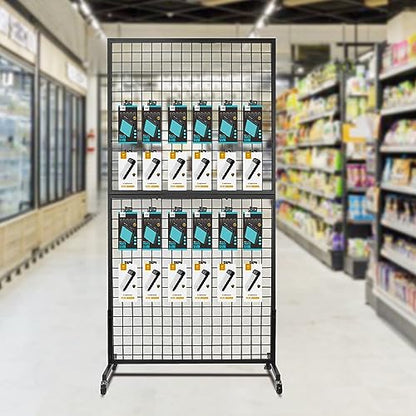 NectaCol Grid Wall Panels, 2 Packs 3'x 6' Grid wall Panels Stand with T-Base, Black Wire Gridwall Display Rack, Craft Show Display Rack, Art Gridwall Display Stand - size: 2 Packs 3'x 6'