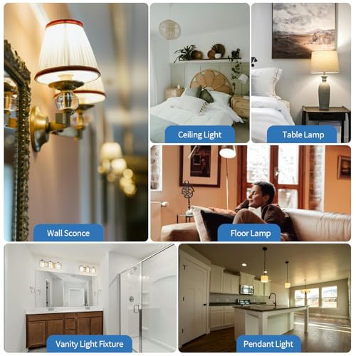 Jolux LED Stick Bulb, 100W Equivalent E26 Bulb, Enclosed Fixture, 6 Count - color: Daylight(5000k)