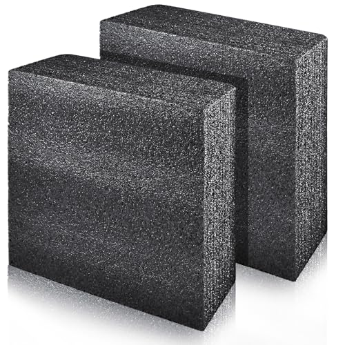 2 PCS Polyethylene Foam Block 12 x 10 x 3.5 In Black Packing Sheet,Thick Foam Padding Cuttable Foam Inserts for Crafts,Cases and Boxes Packing,Black