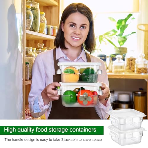 FoldTier 2 Pcs Square Food Storage Containers, White, 2 Qt - color: White, size: 2 Qt
