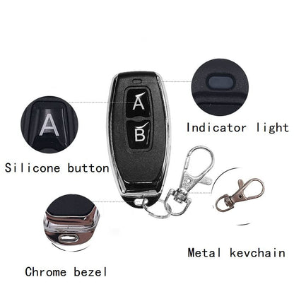 QIACHIP 433MHz 2-Button Remote 3-Pack - EV1527 Fixed Code, Momentary/Latching/Toggle, for QIACHIP Receivers, Non-Clonable - color: 3 Transmitters