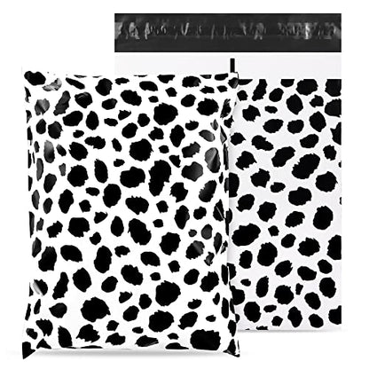 10x13 Inch Poly Mailers, Leopard Pattern, 100 Pack Self Sealing - color: Black Leopard